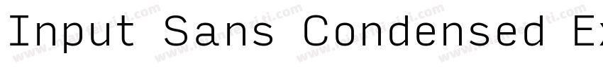Input Sans Condensed Extra Light字体转换